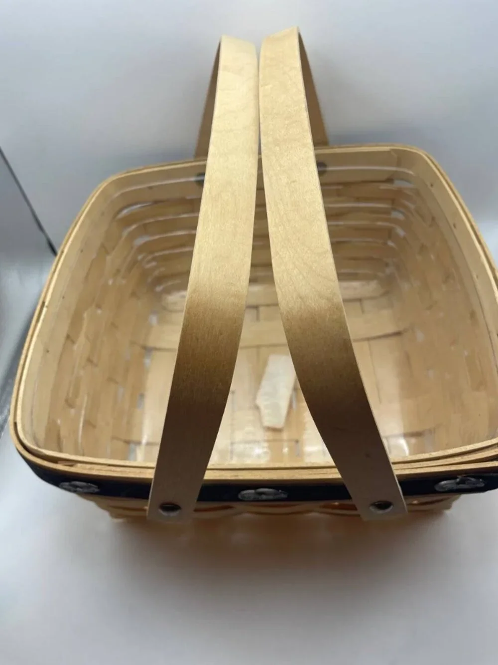Longaberger Make A Basket Shop Woven Basket medium market with handles 2008